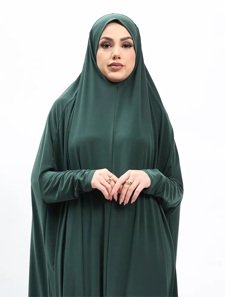 Bottle Green Jersey Jilbab